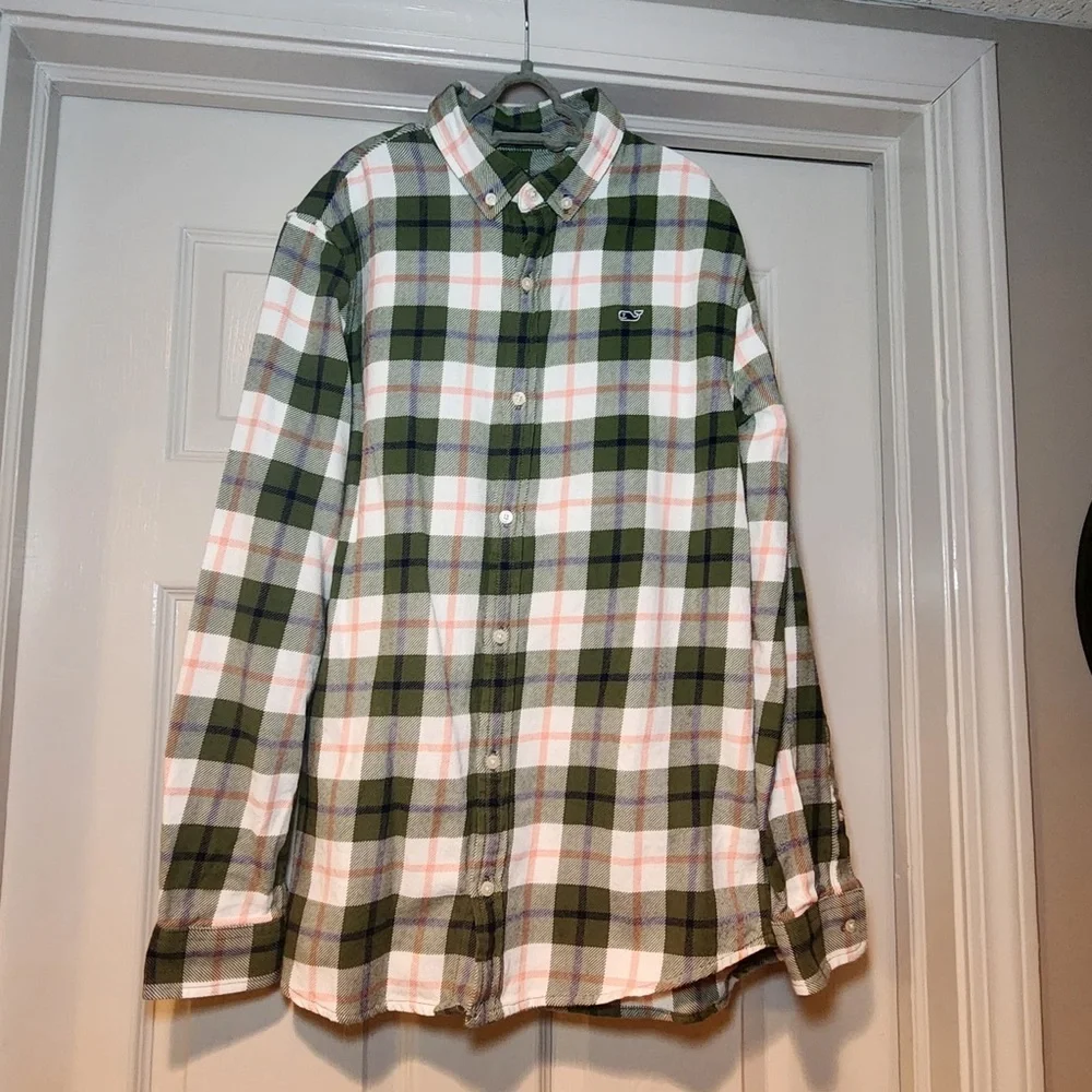 Vineyard Vines Boys‎ Plaid Flannel Button Down Shirt Casual Warm Preppy Classic